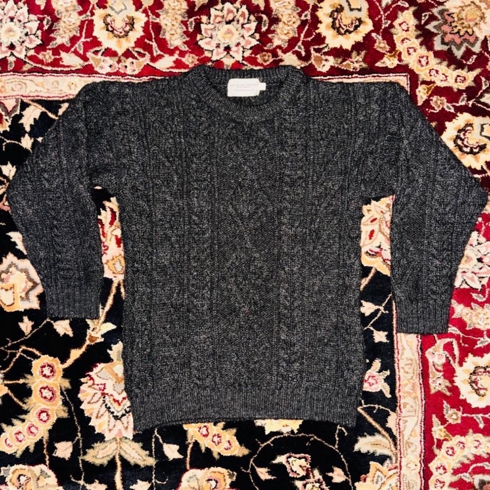 vintage aran islands knitwear 100% irish wool jumper sweater